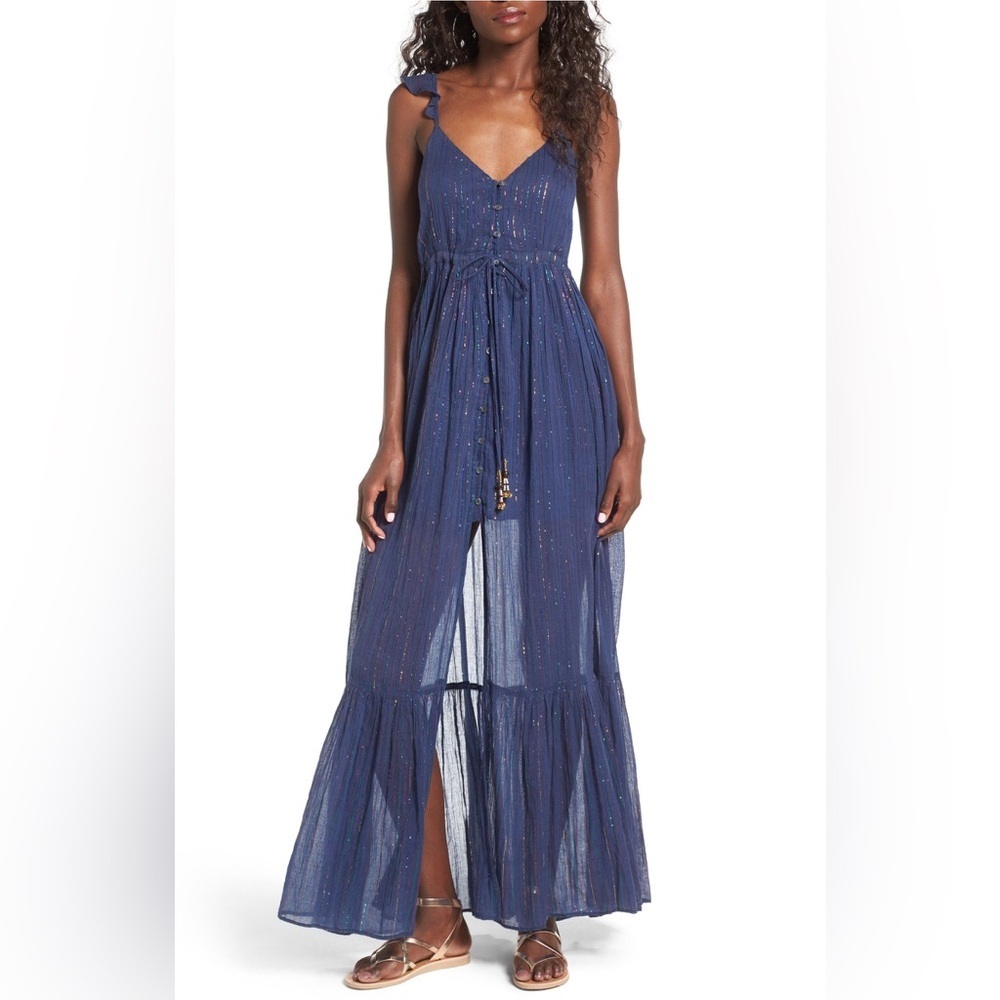 MAJORELLE Brasilia Metallic Maxi Dress Size Small